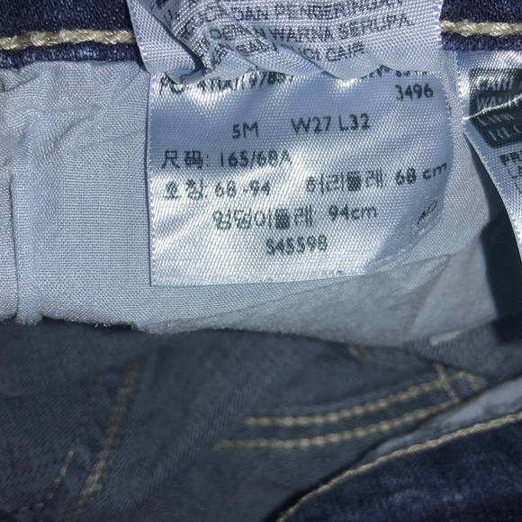 Levi's 524 Too Super Low jeans Sz 5 M vintage denim decorative stitching Y2K - Picture 9 of 9